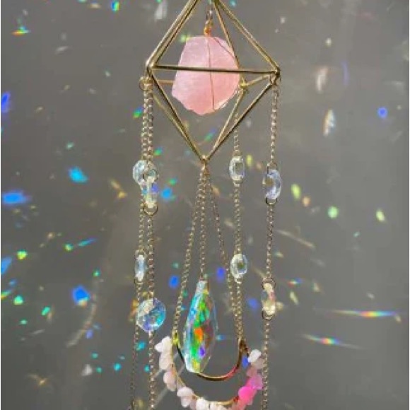 Stunning Sparkly Rainbow Fluorite Crystal Suncatcher - Picture 5 of 9